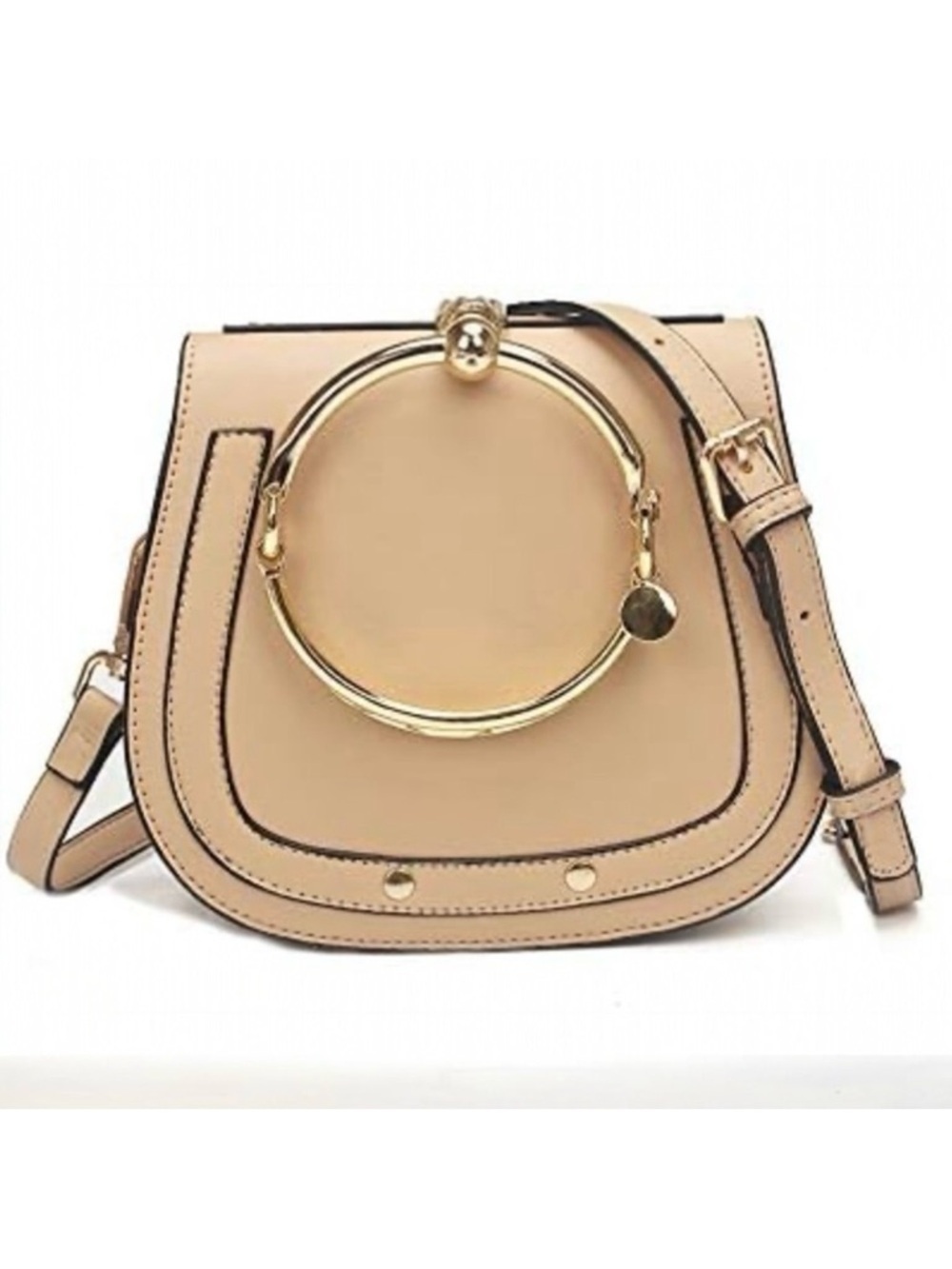 Yoome Small Crossbody Bag Tan Faux Leather